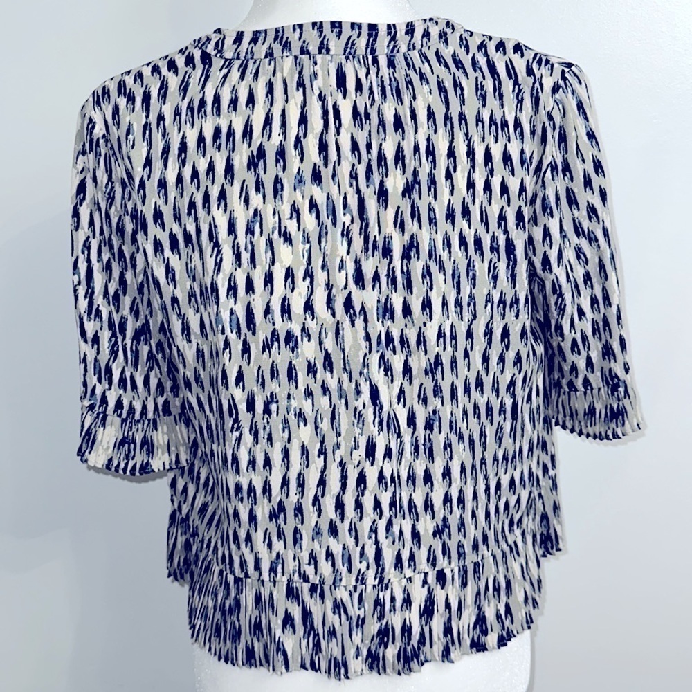 NWOT Madewell Sunpleat Fringe lace up Crop Top size small - Picture 7 of 7